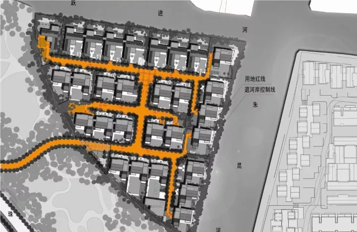 王字型路網(wǎng)造分解人流，保證入口私密性